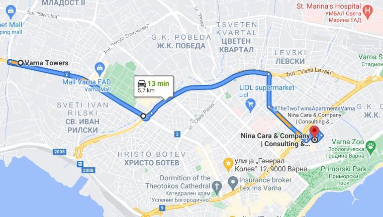 New The Twins Varna Two-Bedroom, Apt 5 At 15 Tsani Ginchev Street, Floor 3 Eksteriør billede
