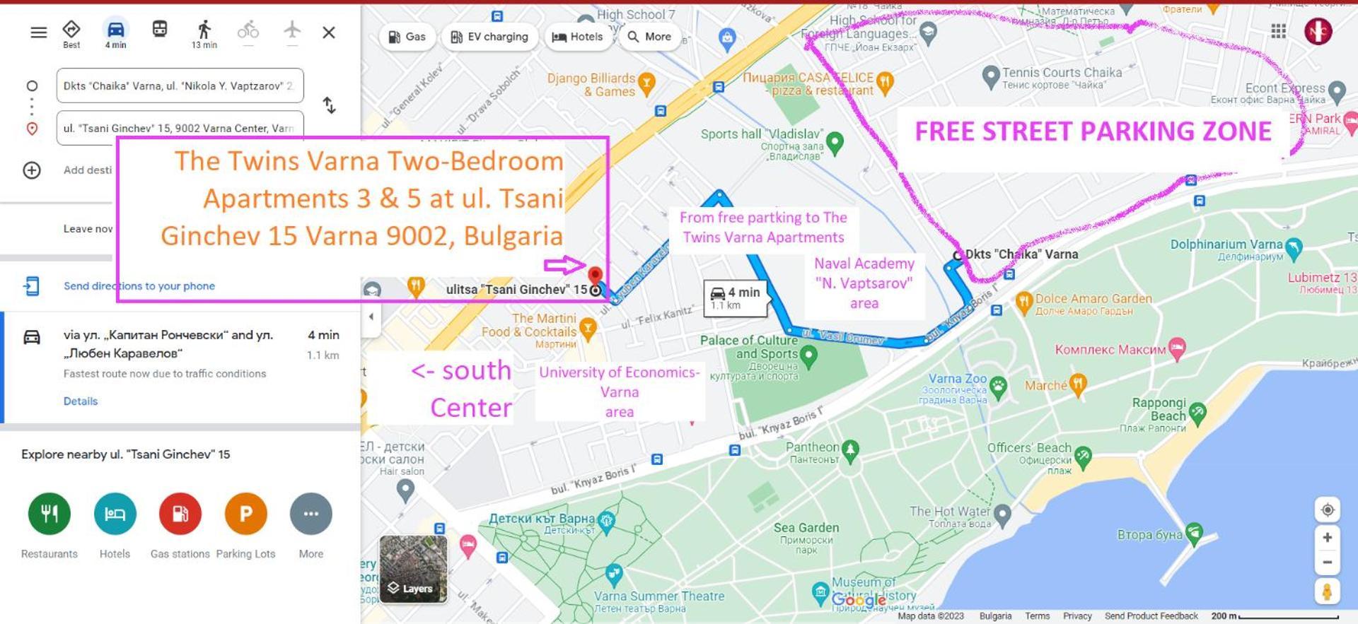 New The Twins Varna Two-Bedroom, Apt 5 At 15 Tsani Ginchev Street, Floor 3 Eksteriør billede